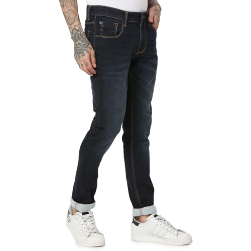 Image of Spykar Men's Slim Fit Low Rise Casual Jeans
