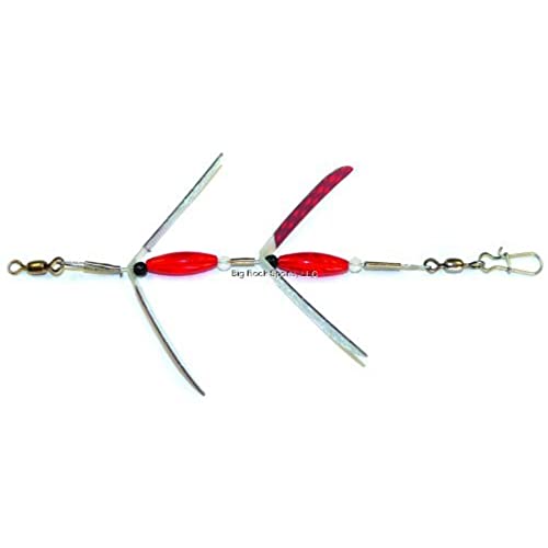 Mack's Lure Hot Wings Red Silver Sparkle, 1/10-Ounce