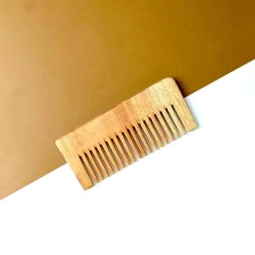 Peine de madera de bambú hecho a mano para cabello miniatura 3