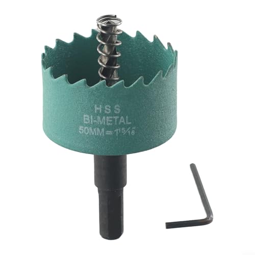 Juego de brocas para madera de bi-metal de 16-50 mm, acero HSS M42, para tablaroca, PVC y aluminio, compatible con mangos estándar (50 mm) miniatura 2