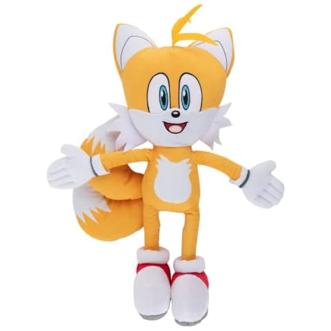 Franco Super Soft Plush Cuddle Pillow Buddy, 1 Count (Pack of 1), Sonic The Hedgehog Tails Cover