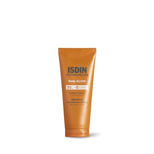 ISDIN Body GLOW SPF 30 (200ml) | Crema Solare Corpo Effetto Illuminante GLOW | Pelle più Luminosa e Visibilmente più Compatta