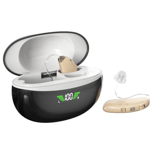 Hearing Aids (Not Amplifiers) Rechargeable 16-Chanels Digital Noise Cancellation Hearing Aids for Seniors Hearing Loss High Sound Quality