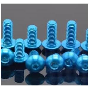 Aluminum Button Hex Screw M3 x 12mm (Pack of 6)