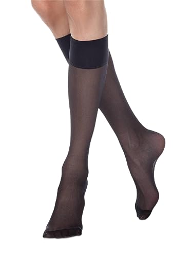 Conte/Esli Accent 20 Den - Thin Knee-Highs For Women - 2 Pairs (Pack) (8С-3СПЕ) Nero (Black) One Size