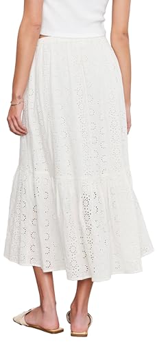 Velvet by Graham & Spencer Women's Amelia Cotton Eyelet Mix Skirt2