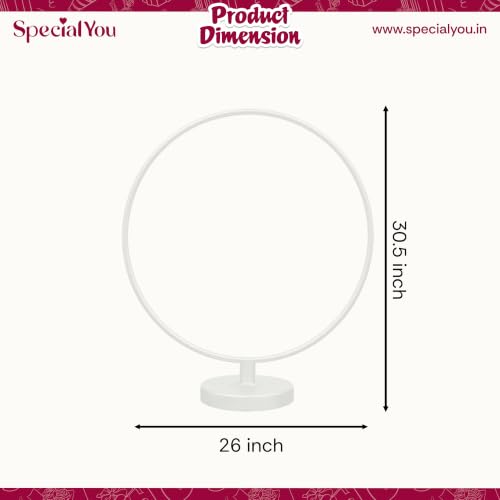 Image of SpecialYou Ganpati Decoration Setup for Home with PVC White Decoration Stand for Backdrop for Pooja, 3Mtr Light & 6 White Wisteria, Ganapati Decorations Items for Home Decor- 8Pcs