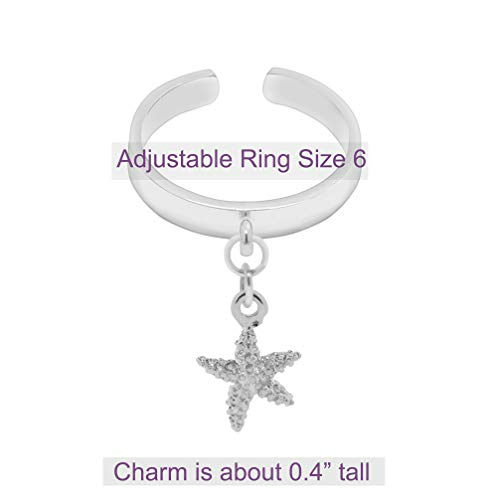 Image of Spinningdaisy Dangling Mighty Tiny Charm Adjustable Ring