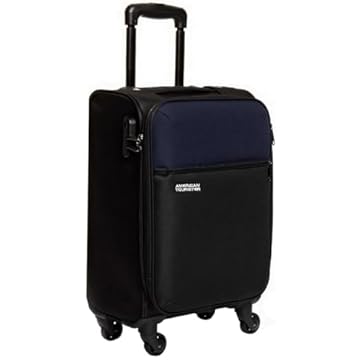 Mala De Bordo 10Kg Com Zíper Expansível Samsonite Viagem Pequena Tecido Rodas 360° Cadeado TSA Frankfurt American Tourister
