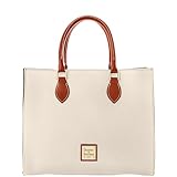 Dooney & Bourke Women's Janine Satchel in Pebble Grain Leather, Large Handbag with Adjustable & Detachable Shoulder Strap, Bone