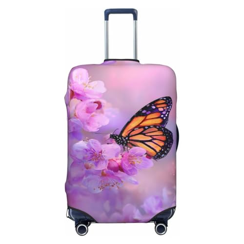 Beautiful Butterfly Elastic Travel Luggage Covers Dustproof Scratch-Resistant Suitcase Protector Fit 22-24 Inch
