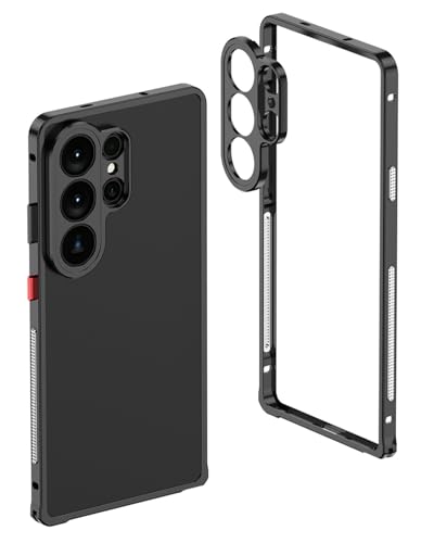 Coque aluminium Samsung S26 Ultra bumper de luxe sans cadre style minimaliste noir