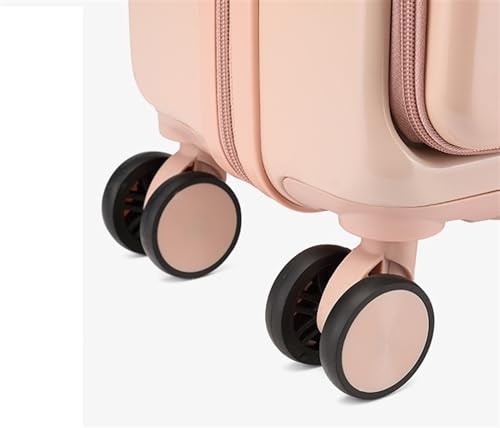 Suitcase Front Opening Trolley Case Hardside Luggage Universal Wheel Suitcase Durable Luggage(A,24in)4