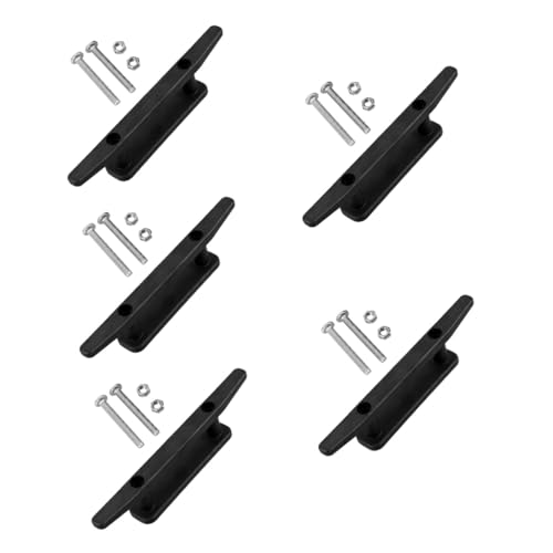 VICASKY 5 Sets Rope Fixing Cleat for Kayak Canoe and Boat Durable Weatherproof Cleats for Dock and Boat Tie Downs with Large Base for Secure Mooring and DIY Projects