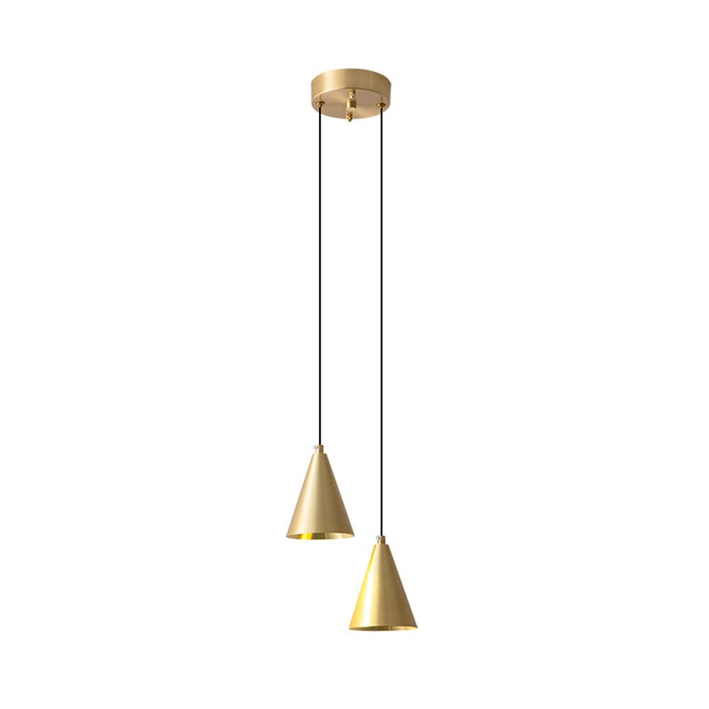 Lustre moderne en laiton et suspension LED pour chambre