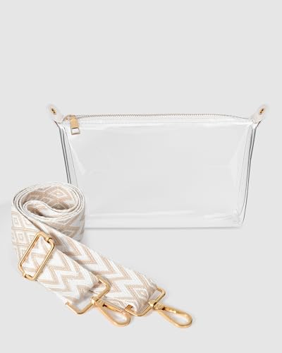 Image of FANGSUN Clear Purse for Women, Clear Crossbody Bag Stadium Approved, Small Transparent Handbag for Concert Event Festival