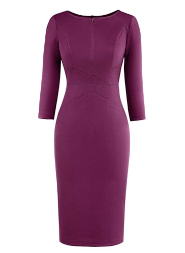 Image of VFSHOW Womens Slim Zipper Up Work Business Office Party Bodycon Pencil Sheath Dress