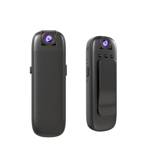 Image of PABXTATU Mini Body Camera 1080P, Wearable Pocket Camera with Clip, 180° Rotatable Lens,Night Vision and Audio Recording for Security Guard, Law Enforcement, Work Records, Travel Evidence