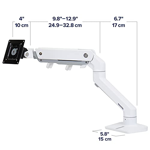 Ergotron HX Ultrawide Monitor Arm Desk Mount with HD Pivot- for Screens 20-42 lbs- Bright White