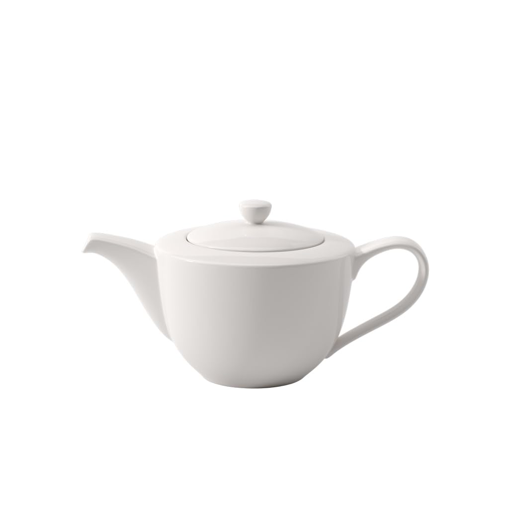 Villeroy & Boch For Me Teapot 1.3 Litre, Premium Porcelain, White