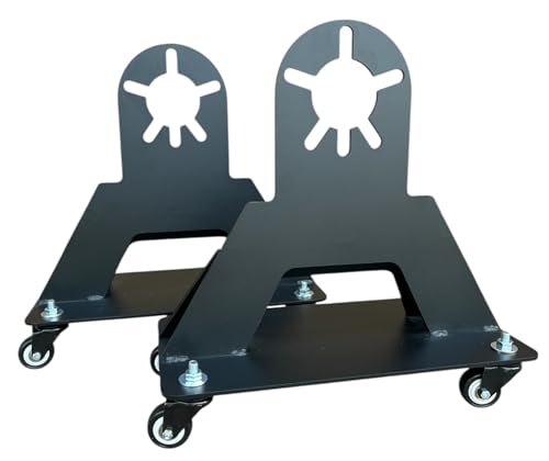 Majdtech 2 x Car Hub Stands, Universal for 4 and 5 Bolts, Jack Stands Heavy Duty, Workshop Equipment, Ramp, for Cars, 4x4, Van, SUV