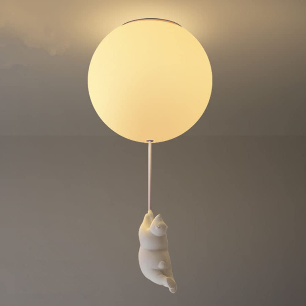 Nordico Salotto Studio Luci A Palloncino Stanza Dei Bambini Plafoniera E27 Orso Lampada Da Soffitto Cameretta Lampade Ragazzo Ragazza Illuminazione Interna Lampadina G9 Lampadario Ø25CM,E