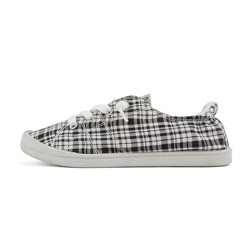 Image of Soda Flat Women Shoes Linen Canvas Slip On Sneakers Lace Up Style Loafers Zig-S