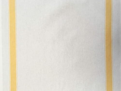 Paño de cocina vendido por metro lineal con bandas diferentes colores | Altura 60 cm | 100% puro algodón natural | Color amarillo