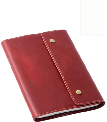 Gamire ?事簿 システム手帳 日記帳 メモ帳 レトロノート スケッチブック 本革 三つ折りフリップデザイン レトロ 頑丈 A5 軽量 カードスロット付き 固定ページデザイン シンプル 多機能 絵画 ビジネス オフィス用品 就職 卒業記念品 贈り物 ク