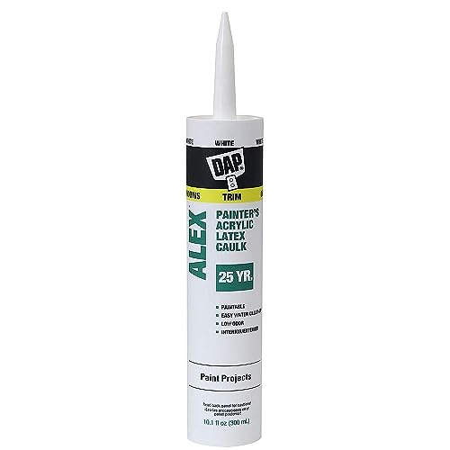 DAP Alex Painter's Acrylic Latex Caulk, White, 10.1 Oz (7079818670)