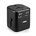 Orei Worldwide Universal Travel Adapter with Dual USB Ports (2.1A Smart Plug Charging)-All-in-One