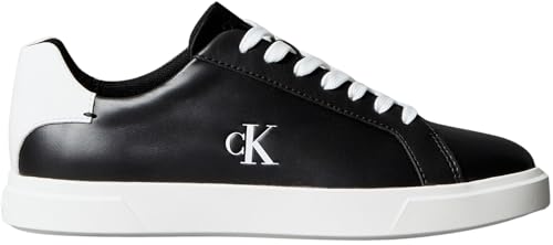 Calvin Klein Sneaker con Suela Cupsole Mujer Low Pro de Piel, Negro (Black), 38