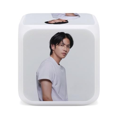 志尊淳 4目覚まし時計 置き時計 時間どおりに起こす プレゼント 時間と温度の二重表 多機能 電池式 寝室やオフィスに最適