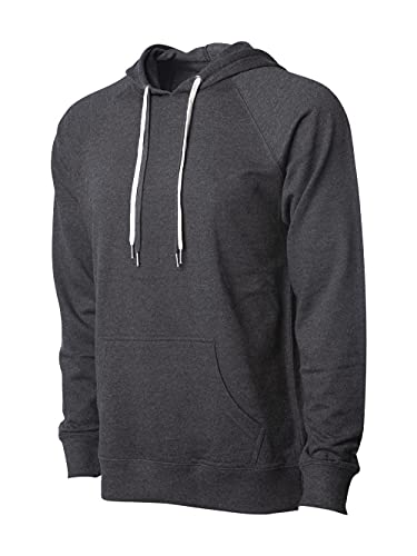 Independent Trading Co. - Icon Lightweight Loopback Terry Hooded Sweatshirt - SS1000 - L - Charcoal Heather