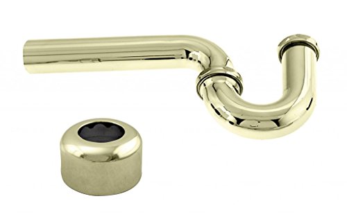 One-Day Sale: Up to 40% Off Westbrass D401-1-01 1-1/2" x 1-1/4" P-Trap with High Box Flange, 1-Pack, Polished Brass
