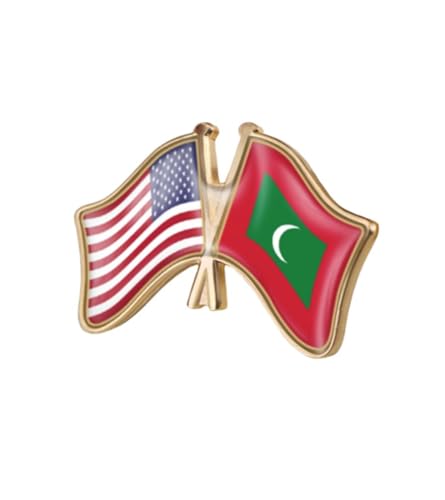 Image of World Most Countries Single Pin Brooch Badge United States USA America and Other Countries Cross Friendship Pin Badge for Men Women