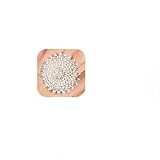 YERTTER Boho Silver Thick Big Round Gemstone Ring Crystal Ethnic Ring Women Statement Vintage Ring Adjustable Chic Rhinestone Band Ring for Wedding Women Brides （Silver）
