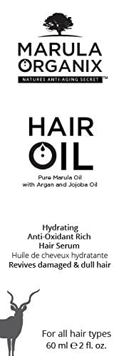 Miniatura 6 de Marula Organix - Aceite para el cabello hidratante y antioxidante, rico en antioxidantes, marula orgánica pura, argán, aceite de jojoba, revive el