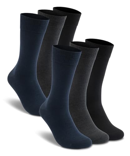 Discover the Best Wool Dress Socks for Ultimate Comfort 12 LIXIA Men's Thin Merino Wool Socks, Cozy Casual Winter Warm Breathable Mid-calf Dress Socks(6 Pairs - Black/Dark Grey/Navy Blue)