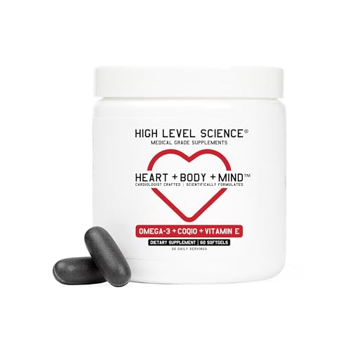 High Level Science CoQ10, Omega-3, Vitamin E - Cardiologist Formulated
