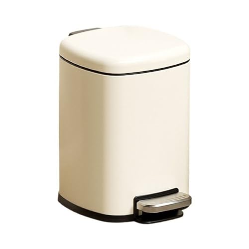 Poubelle à pédale 20L blanche en acier inoxydable pour maison et bureau