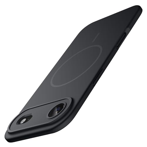Image of JETech Magnetic Silicone Case for iPhone Air, Black | Compatible with MagSafe, Silky Soft Touch, Full Camera Lens Protection, Shock Absorbing Phone Cover