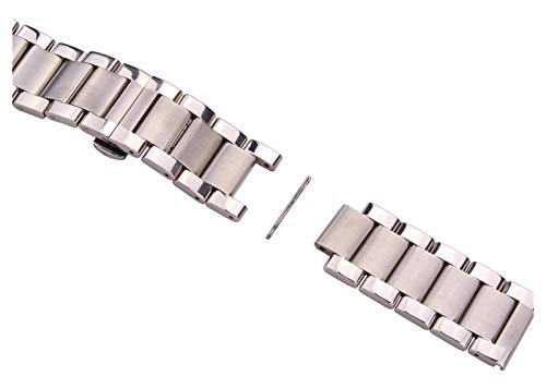 Sangle de montre en acier inoxydable avec boucle déployante 18mm à 24mm - 6