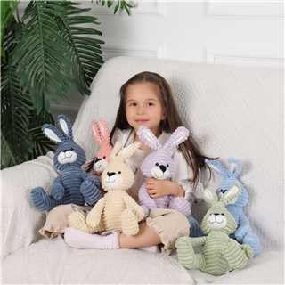 Apricot Lamb Toys Plush Corduroy Rabbit Bunny Stuffed Animal Soft Cuddly Perfect for Child (Corduroy Bunny) - Image 3