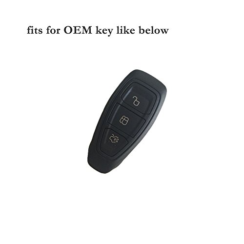 BROVACS Silicone Cover Protector Case Holder Skin Jacket Compatible with FORD 3 Button Smart Remote Key Fob CV2712 Grey - Image 3