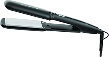 Rowenta SF1920 Express Style, piastra per capelli, due diverse temperature, riscaldamento in 45 secondi, funzione lisci e arricciati, nero, XL