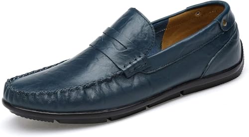 Men's Slip Flat Penny Loafers Soft Driving Shoes4