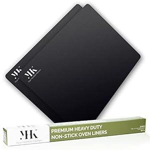 YHK Oven Liner 2 Pack | Premium Heavy Duty Teflon Oven Liners for Bottom of Oven | Reusable Non-Stick Oven Mats for…