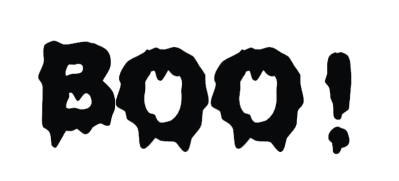 Boo Decal Sticker - Multiple Sizes and Colors Available (2.5 Wide x 0.9 Tall Inches, Lime Green)