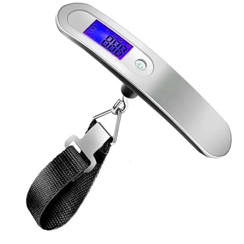 Luminex Weight Scale For Luggage 50 KG Capacity, Hook Type With Digital LED Screen & Tare Function (Silver)